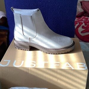 JustFab Women's Light Tan Ankle Booties